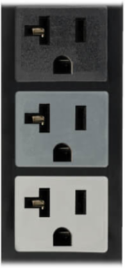 5.7kW Metered 3-Phase Power Distribution Unit, 42 Outlets, 120V, 0U Vertical
