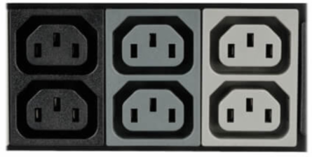 Metered 8.6kW 3-Phase Vertical PDU, 36 C13, 6 C19, NEMA L21-30P, 6ft Cord
