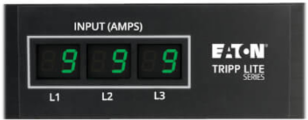 Metered 8.6kW 3-Phase Vertical PDU, 36 C13, 6 C19, NEMA L21-30P, 6ft Cord