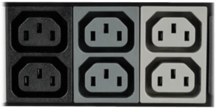 Basic PDU, 3-Phase, 8.6kW, 208/120V, NEMA L21-30P Input, 48 Outlets (36 C13, 6 C19, 6 5-15/20R), 0U