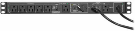 PDU, Hot-Swap, Manual Bypass, Single-Phase, 100-125V, 6 Outlets, NEMA 5-15P Input, 1U