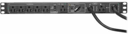 PDU, Hot-Swap, Manual Bypass, Single-Phase, 100-125V, 6 Outlets, NEMA 5-20P Input, 1U
