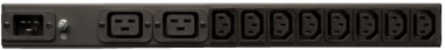 1U Rack-Mount Basic PDU, 1.6 3.8kW, 14 Outlets (12 C13 & 2 C19), 12 ft. Cord