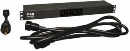 1U Rack-Mount Basic PDU, 1.6 3.8kW, 14 Outlets (12 C13 & 2 C19), 12 ft. Cord