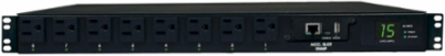 1U Automatic Transfer Switch PDU, 15A Inputs, 8 Outputs, TAA Compliant