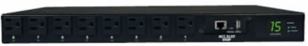 1U Automatic Transfer Switch PDU, 15A Inputs, 8 Outputs, TAA Compliant