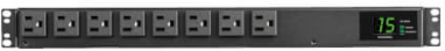 ATS/Local Metered PDU, Single-Phase 120V, 8 5-15R Outlets, Dual 5-15P Inputs, 12 ft Cords, 1U