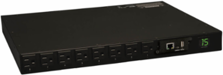 1.4kW Switched PDU, 16 5-15R Outlets, 15A, 1U Rack-Mount, 12 ft Cord