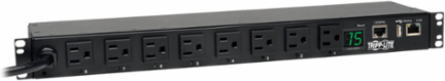 1.4kW Switched PDU, 12 ft Cord, 8 NEMA 5-15R Outlets, 1U Rack