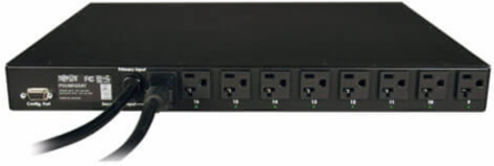1U Metered Automatic Transfer Switch PDU, 1.9kW, 2 NEMA L5-20P Inputs, 16 Outputs