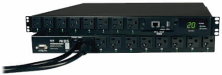 1.9kW Switched Automatic Transfer Switch PDU, 16 Outputs, 1U Rackmount