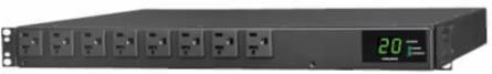 1.92kW 120V Single-Phase ATS/Local Metered PDU - 16 5-15/20R Outlets, Dual L5-20P/5-20P Inputs, 12 ft. Cords, 1U, TAA