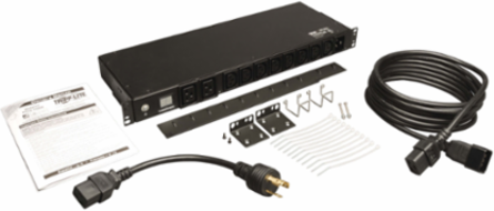 Metered PDU 3.2-3.8kW 200-240V 10 Outlets 1U Rack-Mount 12ft Cord