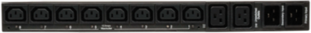 3.8kW Metered Transfer Switch PDU, 1U, 2 C20 Inlets, 8 C13 & 2 C19 Outputs