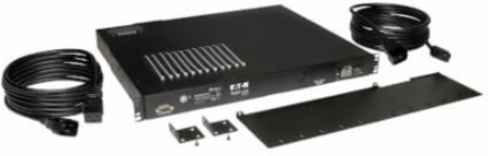 3.8kW Metered Transfer Switch PDU, 1U, 2 C20 Inlets, 8 C13 & 2 C19 Outputs