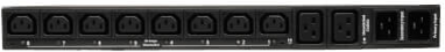 3.8kW Metered Transfer Switch PDU, 1U, 2 C20 Inlets, 8 C13 & 2 C19 Outputs