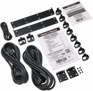 3.8kW Metered Transfer Switch PDU, 1U, 2 C20 Inlets, 8 C13 & 2 C19 Outputs