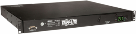 3.8kW Metered Transfer Switch PDU, 1U, 2 C20 Inlets, 8 C13 & 2 C19 Outputs