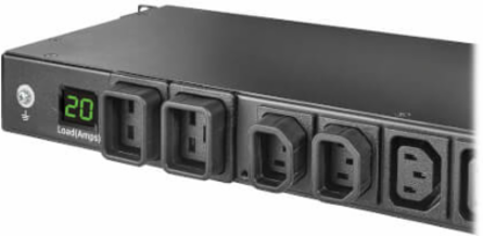 3.7kW 208/230V Single-Phase Local Metered PDU - 8 C13 & 2 C19 Outlets, L6-20P Input, 6 ft. Cord, 1U, TAA