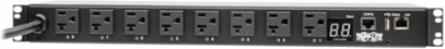 1.9kW Single-Phase Switched PDU, 12 ft Cord, 8 NEMA 5-15/20R Outlets, 1U Rack