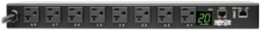 1.9kW Single-Phase Switched PDU, 12 ft Cord, 8 NEMA 5-15/20R Outlets, 1U Rack