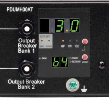 2U Automatic Transfer Switch PDU, 2 120V L5-30P Inputs, 24 5-15/20R Outputs