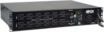 2U Automatic Transfer Switch PDU, 2 120V L5-30P Inputs, 24 5-15/20R Outputs