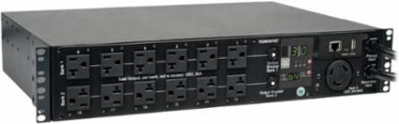 2.9kW Switched Automatic Transfer Switch PDU, 2U Rackmount, 30A, 25 Outputs