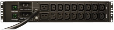 5.5kW Single-Phase Local Metered PDU - 16 C13 & 2 C19 Outlets (208/230V), L6-30P Input, 1.8 m Cord, 2U, TAA
