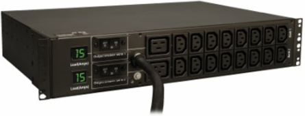 5.5kW Single-Phase Local Metered PDU - 16 C13 & 2 C19 Outlets (208/230V), L6-30P Input, 1.8 m Cord, 2U, TAA