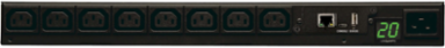 3.2-3.8kW Monitored PDU, 1U Rack-Mount, 8 C13 Outlets, 208-240V