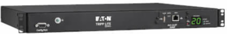 3.8kW 200–240V Single-Phase ATS/Monitored PDU - 8 C13 and 2 C19 Outlets, Dual C20 Inlets, 12 ft. Cords, Network Card, 1U, TAA