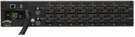 2.9kW Single-Phase Monitored PDU, 16 Outlets (5-15/20R), 10 ft Cord, 2U Rack-Mount