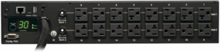 2.9kW Single-Phase Monitored PDU, 16 Outlets (5-15/20R), 10 ft Cord, 2U Rack-Mount