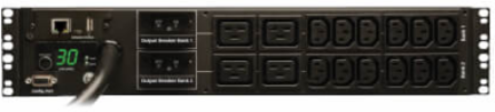 5.8kW Monitored PDU, 2U Rackmount, 30A 208/240V, 16 Outlets, 12ft Cord