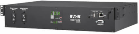 5.8kW 208/240V Single-Phase ATS/Monitored PDU - 16 C13, 2 C19 & 1 L6-30R Outlets, Dual L6-30P Inputs, 10 ft. Cords, 2U, TAA