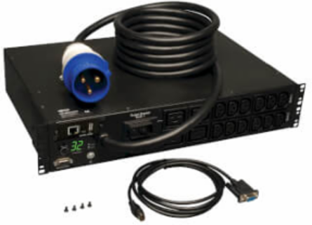7.4kW Monitored PDU, 16 Outlets, 230V, 2U Rack-Mount, 12ft Cord