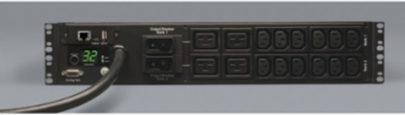 7.4kW Monitored PDU, 16 Outlets, 230V, 2U Rack-Mount, 12ft Cord