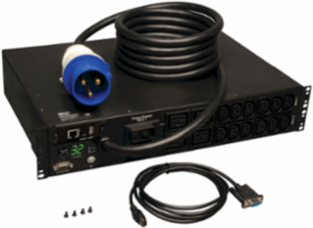 7.4kW Monitored PDU, 16 Outlets, 230V, 2U Rack-Mount, 12ft Cord