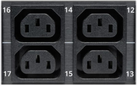 5.8kW Single-Phase Monitored PDU, 208/240V, 42 Outlets (36 C13/6 C19), 10 ft. Cord, 0U