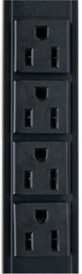 1.4kW Metered Vertical PDU, 15A 120V, 8 NEMA 5-15R Outputs, 15ft Cord