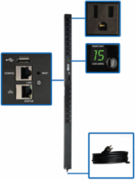 1.4kW Single-Phase Switched PDU, 16 NEMA 5-15R Outlets, 10 ft Cord, 0U