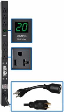 1.9kW Metered Vertical PDU, 120V, 6 Outlets, 15ft Cord