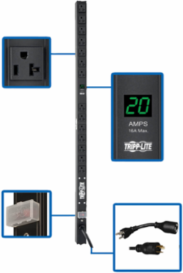 Metered PDU 1.9kW, 36 Inch Vertical, 14 NEMA 5-15/20R Outlets, 15ft Cord