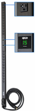 Metered PDU 2.9kW, 120V, 24 Outlets (5-15/20R), 10ft Cord, Vertical 0U