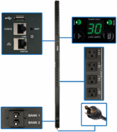 2.9kW Single-Phase Switched PDU, 24 NEMA 5-15/20R Outlets, 10 ft Cord