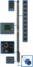 7.4kW Single-Phase Switched PDU, 230V Output, IEC 309 32A, 10 ft Cord, 0U