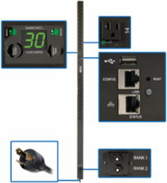 2.9kW Vertical Switched PDU, 24 NEMA 5-15/20R Outlets, 10 ft Cord, TAA Compliant