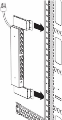 Vertical Mounting Bracket for 1U PDUs, Power Strips & Surge Protectors, Steel