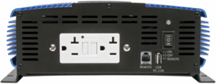 2000W Medium-Duty Mobile Power Inverter, 2 AC Outlets, 1 USB, 12VDC Input